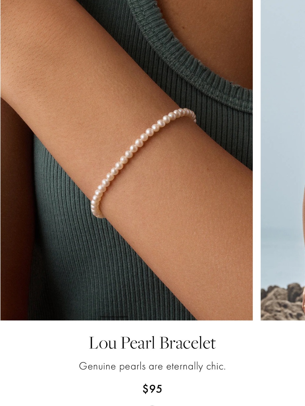 Gorjana Lou Pearl Bracelet - White Pearls